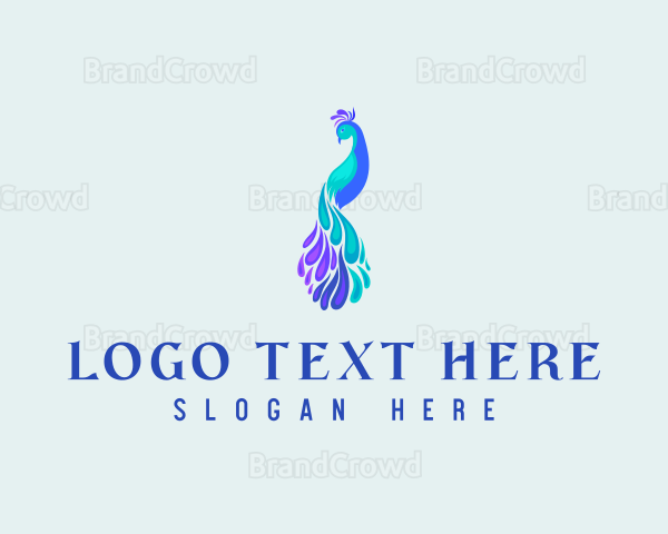 Avian Peacock Bird Logo