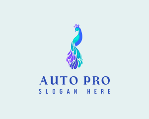 Avian Peacock Bird Logo