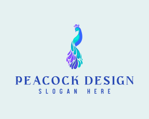 Peacock - Avian Peacock Bird logo design