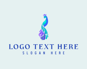 Avian Peacock Bird Logo