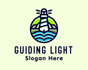 Coastal Sea Lighthouse logo design