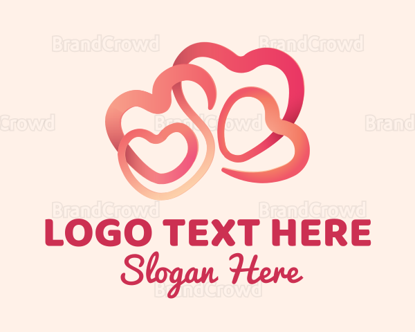 Heart Loop Family Love Logo