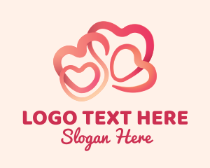 Lovely - Heart Loop Family Love logo design
