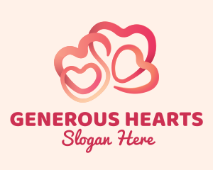 Philanthropy - Heart Loop Family Love logo design