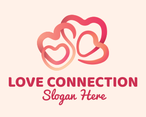 Heart Loop Family Love logo design