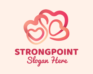 Lovely - Heart Loop Family Love logo design