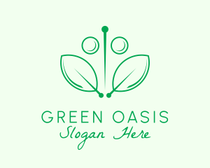 Natural Acupuncture Leaf logo design