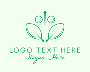 Herbal - Natural Acupuncture Leaf logo design