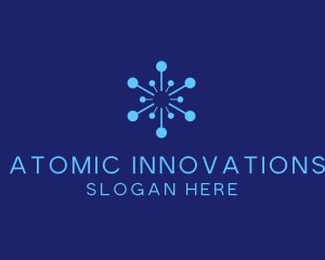 Atomic - Blue Scientific Laboratory logo design