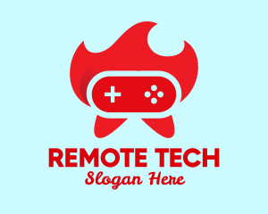 Remote - Red Hot Controller logo design