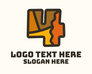 Mexican - Colorful Number 4 logo design