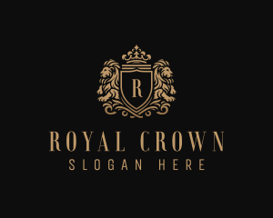 Royal Lion Shield logo design