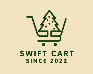 Christmas Tree Cart  logo design