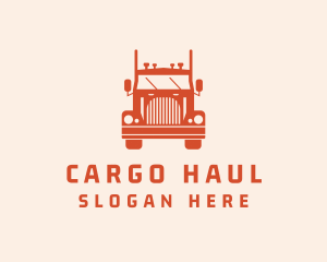 Orange Freight Truck logo design