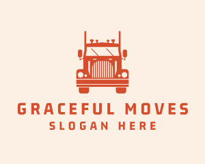 Orange Freight Truck logo design