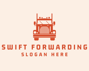 Orange Freight Truck logo design