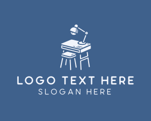 Interior Design - Study Table Furniture logo design
