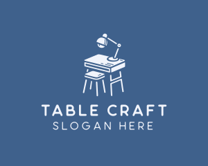 Table - Study Table Furniture logo design
