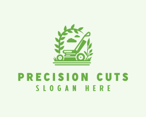 Mower Grass Cutting logo design