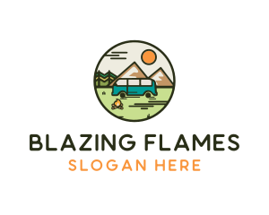 Bonfire - Nature Travel Camping logo design