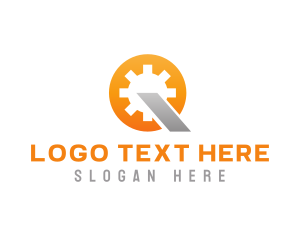 Orange - Gear Repair Letter Q logo design