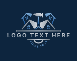 Real Estate - Roofing Hammer Builder logo design