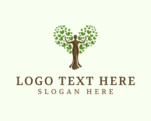 Heart - Heart Tree Woman logo design