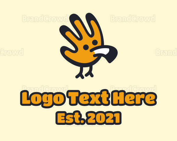 Hand Yellow Toucan Logo