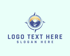 Locator - Outdoor Mountain Compass logo design