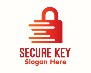 Password - Red Fast Lock logo design