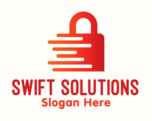 Red Fast Lock logo design