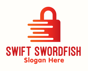 Red Fast Lock logo design