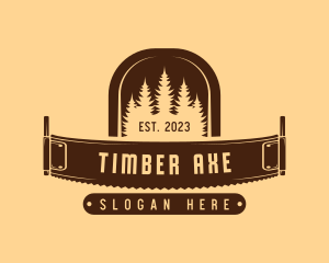 Wood Cutter Saw logo design