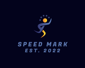 Human Marathon Athlete logo design