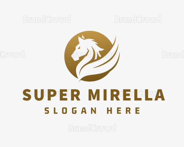 Luxurious Winged Horse Logo