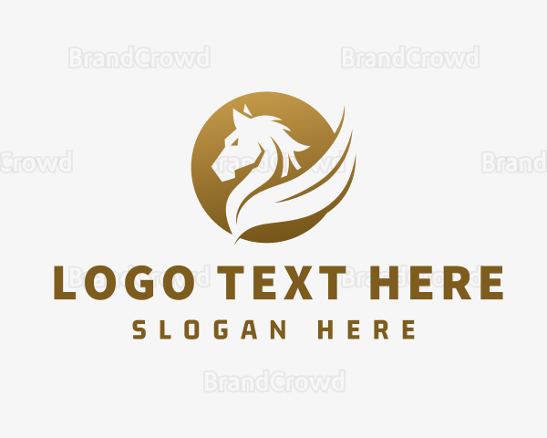 Luxurious Winged Horse Logo