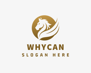 Mythology - Luxurious Winged Horse logo design