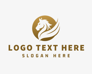 Luxurious Winged Horse  Logo