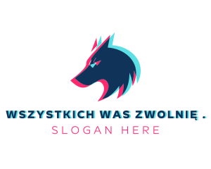 Wolf Esports Glitch logo design