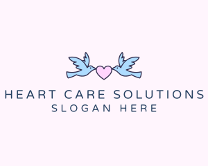 Heart Avian Birds logo design