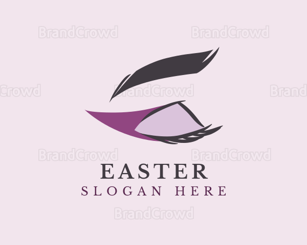 Purple Eyeliner Eyelashes Logo