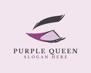 Purple Eyeliner Eyelashes logo design