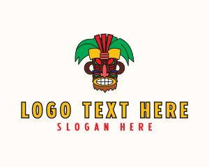 Tropical - Tropical Tiki Mask logo design