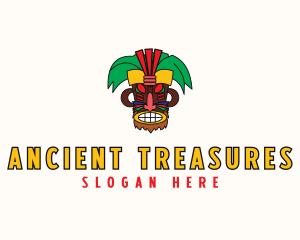 Tropical Tiki Mask logo design