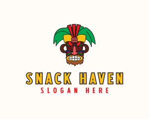 Tropical Tiki Mask logo design