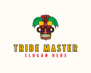 Tropical Tiki Mask logo design