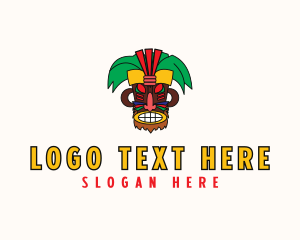 Totem - Tropical Tiki Mask logo design