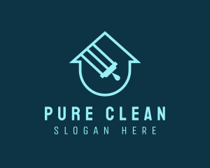 House Cleaning Wiper logo design