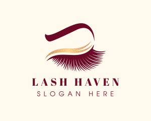 Feminine Eyelash Makeup logo design