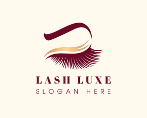 Feminine Eyelash Makeup logo design